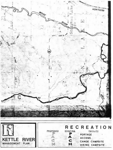 2 pages - Insert of Kettle River Recreation Management map, plate 2 here 