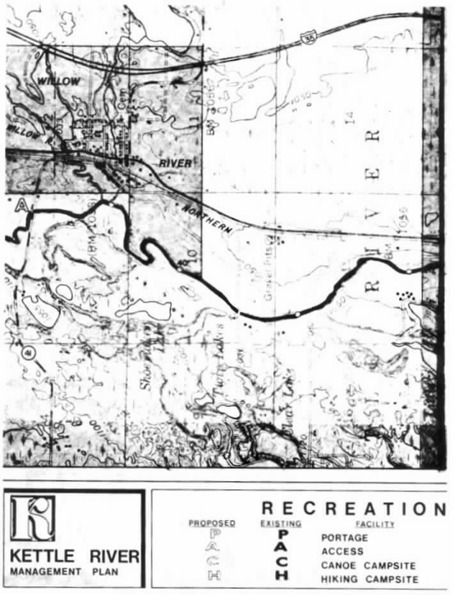 2 pages - Insert of Kettle River Recreation Management map, plate 3 here 