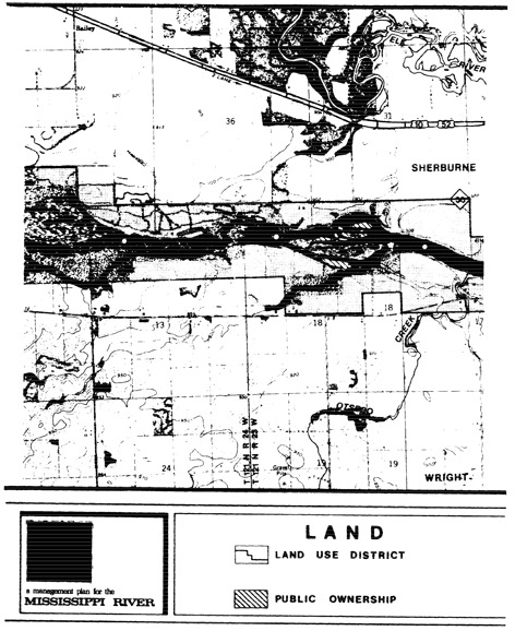 2 pages - Insert of Mississippi River Land Management map, plate 7 here 