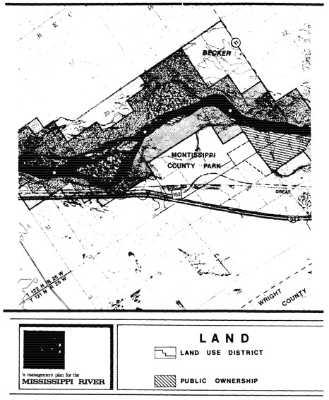 2 pages - Insert of Mississippi River Land Management map, plate 5 here 