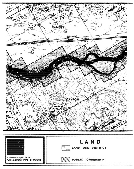 2 pages - Insert of Mississippi River Land Management map, plate 9 here 