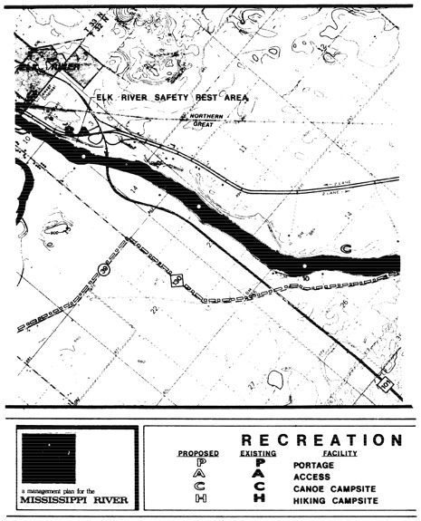 2 pages - Insert Mississippi River Recreation Management map, plate 8 here 