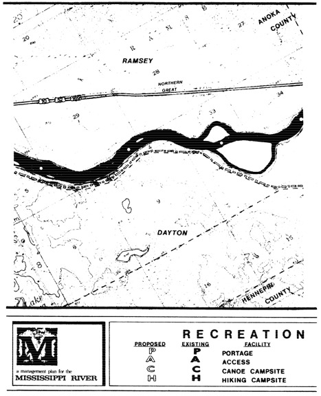 2 pages - Insert Mississippi River Recreation Management map, plate 9 here 
