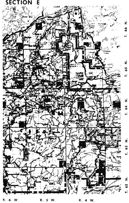1 page - Insert Section E of Boundary Waters Canoe Area map here. 