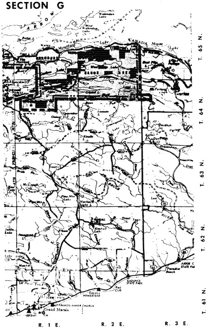 1 page - Insert Section G of Boundary Waters Canoe Area map here. 