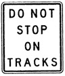 8 picas - insert do not stop on tracks sign here. 